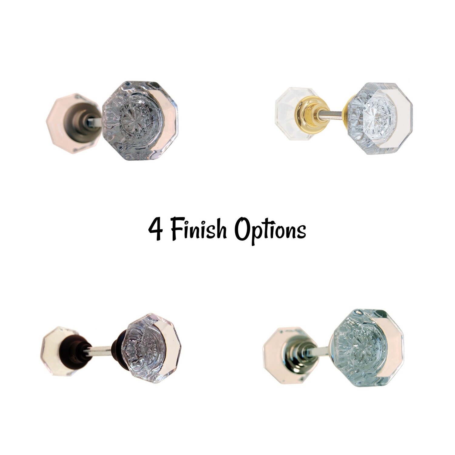 Octagon Glass Door Knob