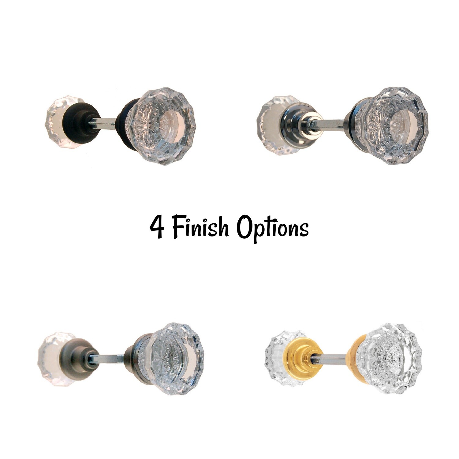 Fluted Glass Door Knob