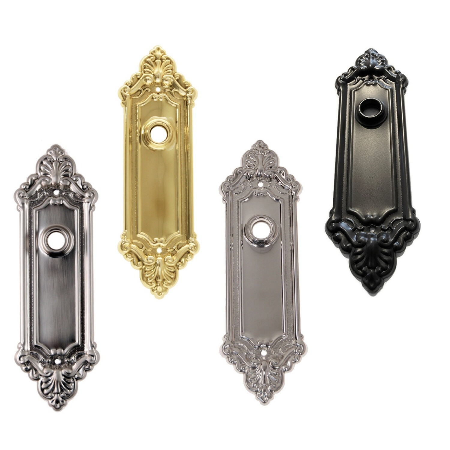 Door plate with hub  Victorian design
