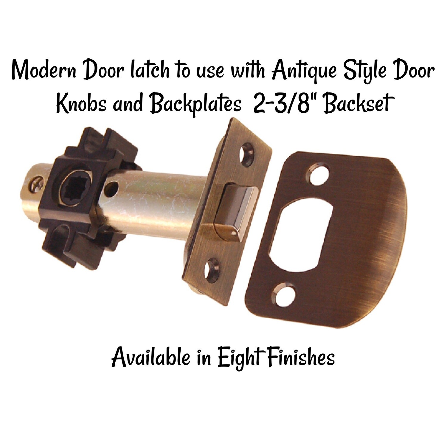 Modern Door lock latch for Antique Knobs 2-3/8&quot; Backset