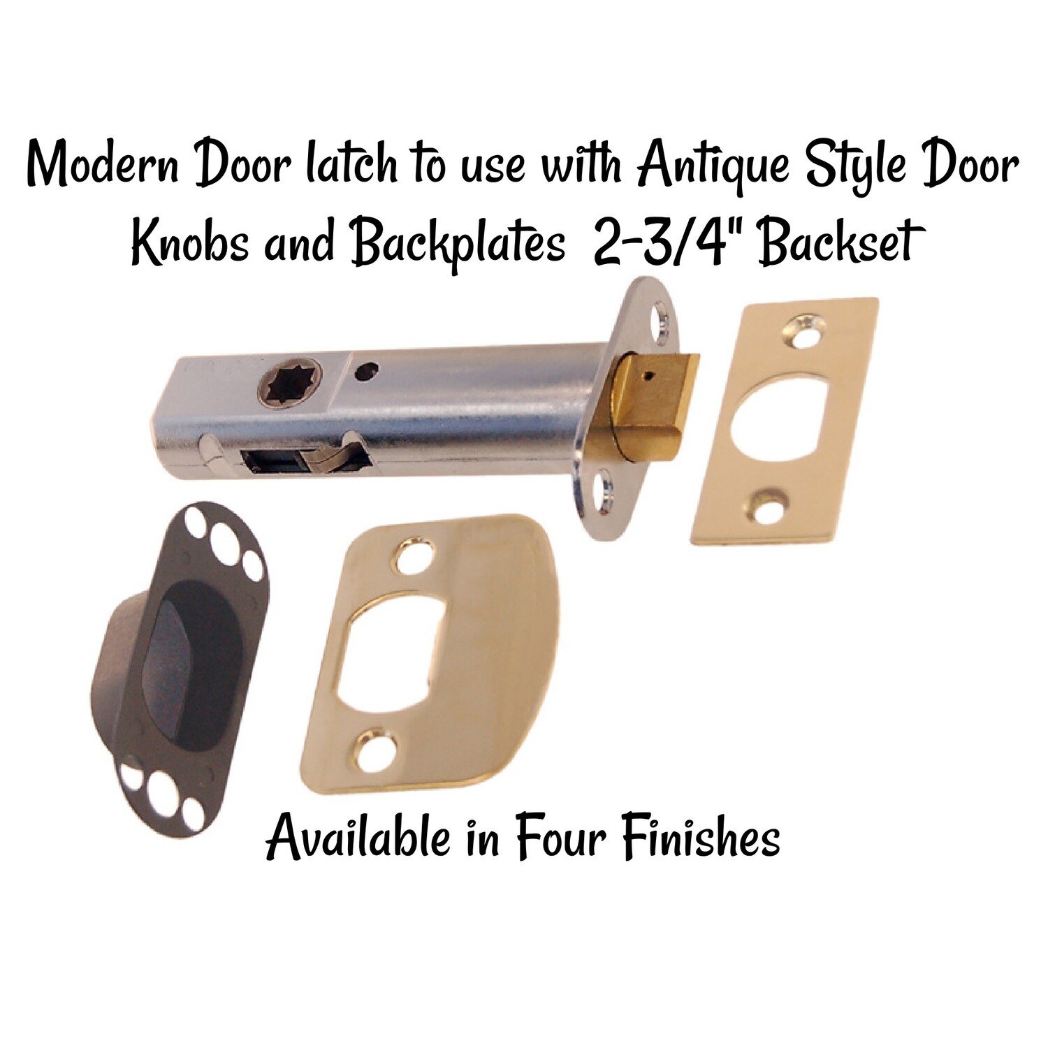 Modern Door lock latch for Antique Knobs 2-3/4&quot; Backset