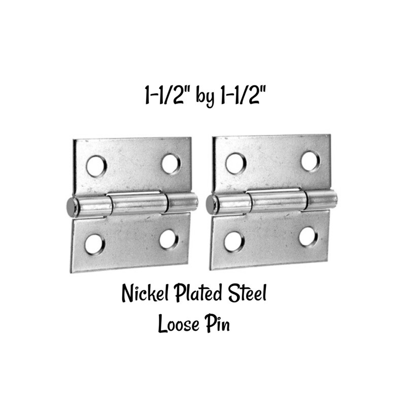 Nickel Plated Steel -- Loose Pin Cabinet Hinge -