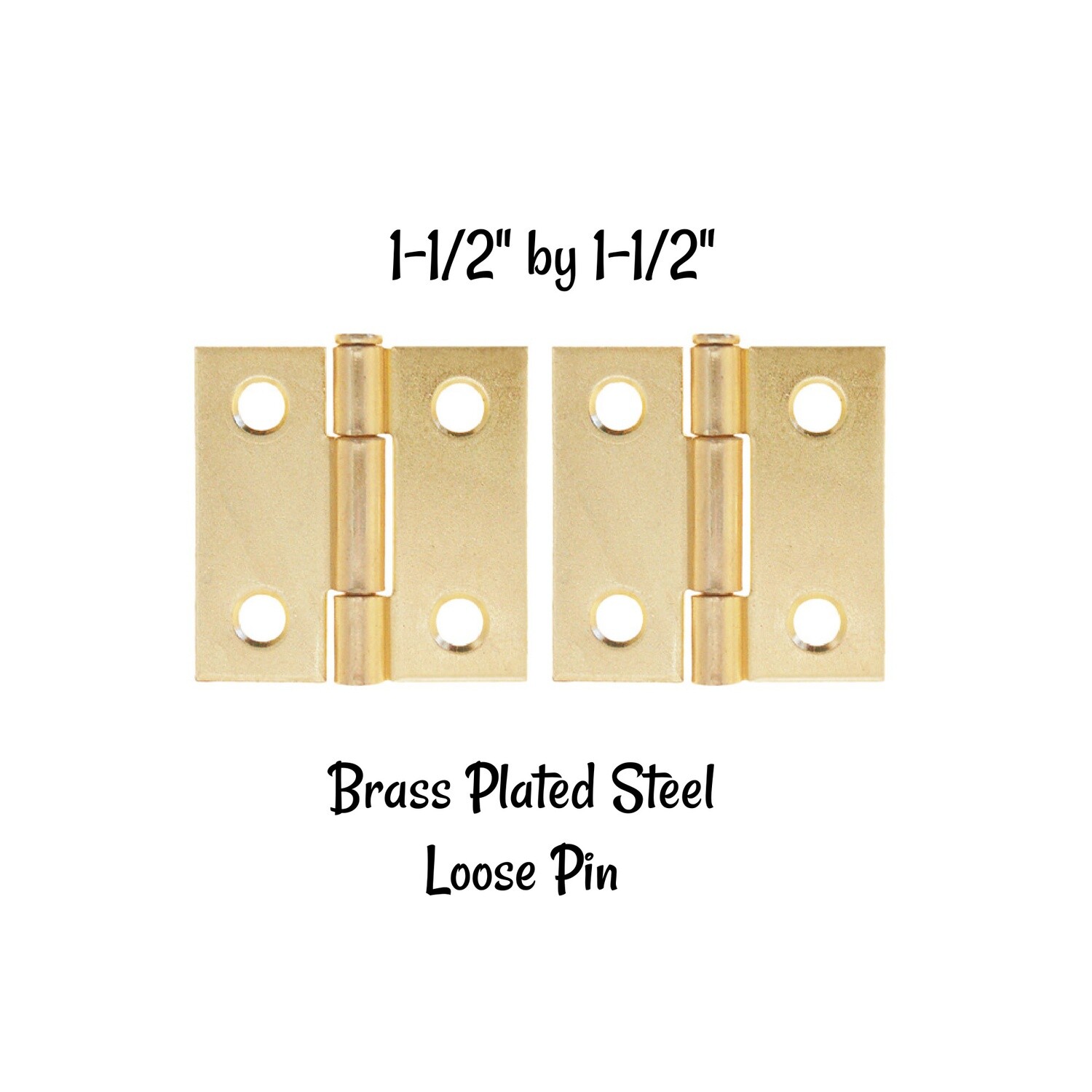 Brass Plated Steel -- Loose Pin Cabinet Hinge -