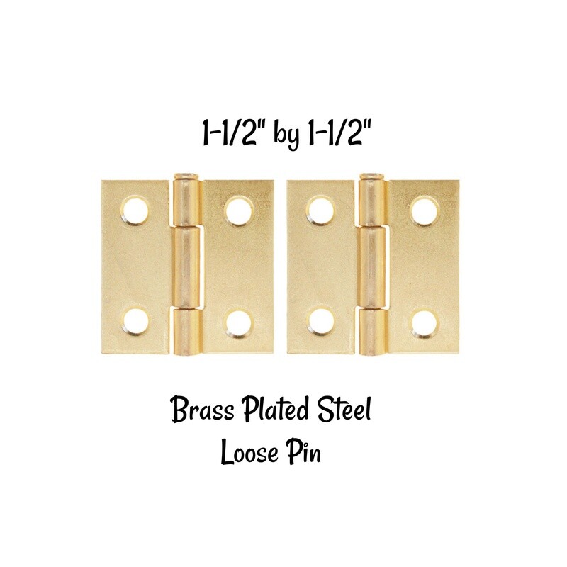 Brass Plated Steel -- Loose Pin Cabinet Hinge -