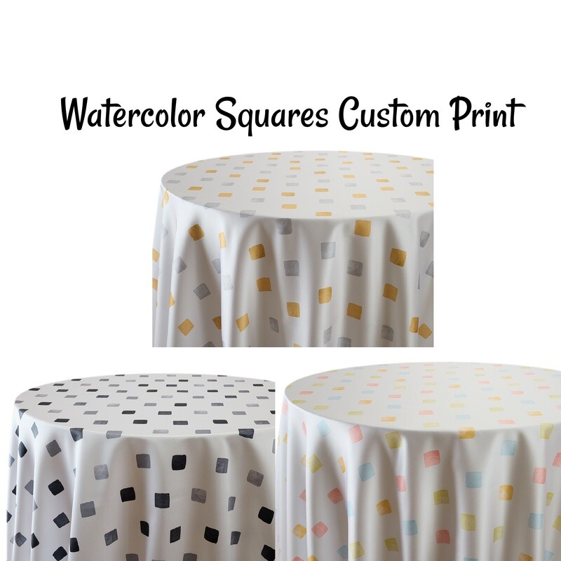 Watercolor Squares Custom Print - 3 Colors