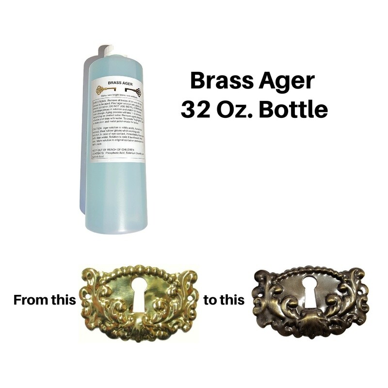 Brass Darkening Solution - 32 oz. antique vintage old dull
