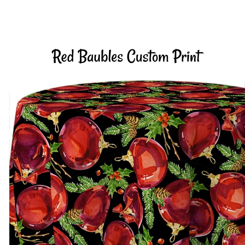 Red Baubles Custom Print - 1 Color