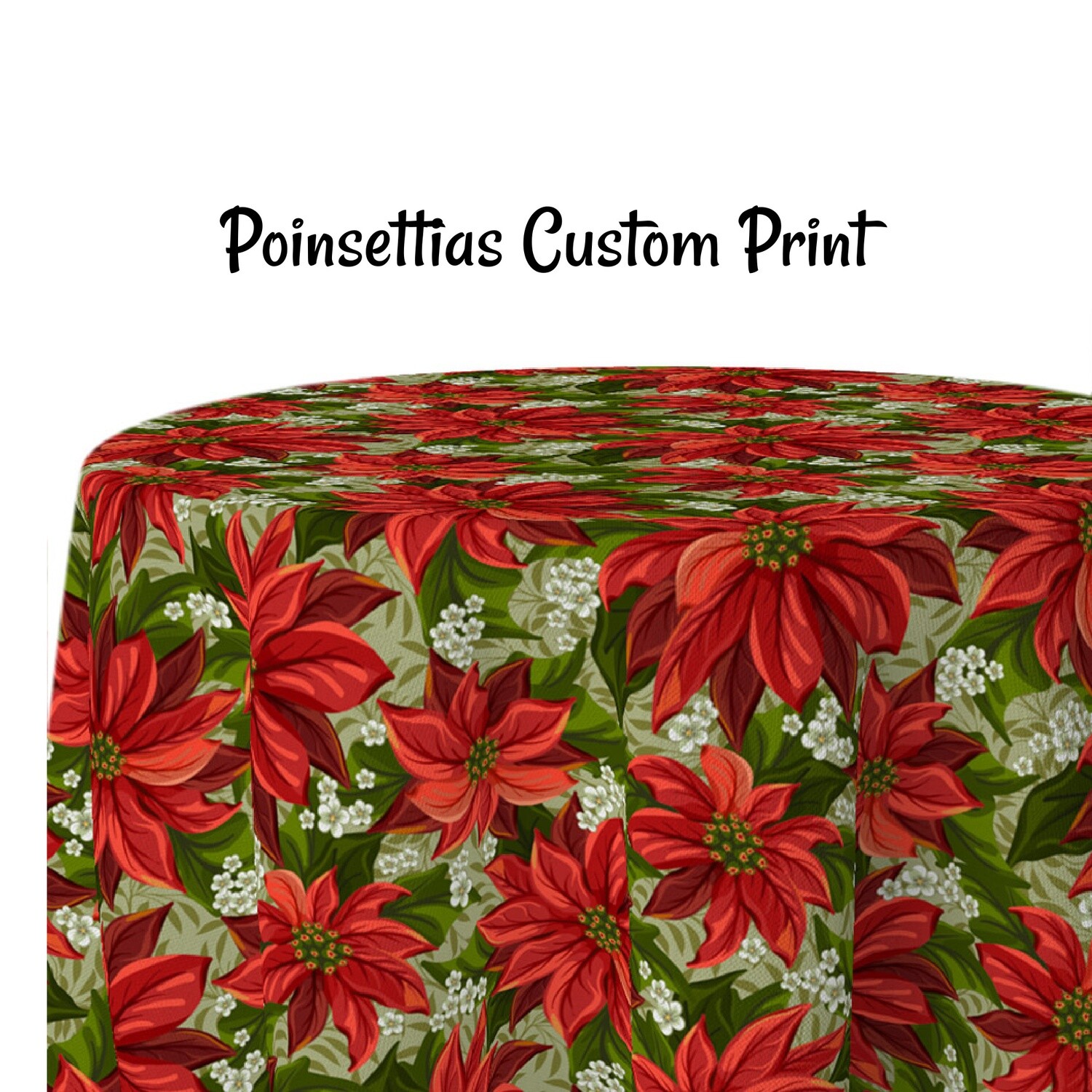 Poinsettias Custom Print