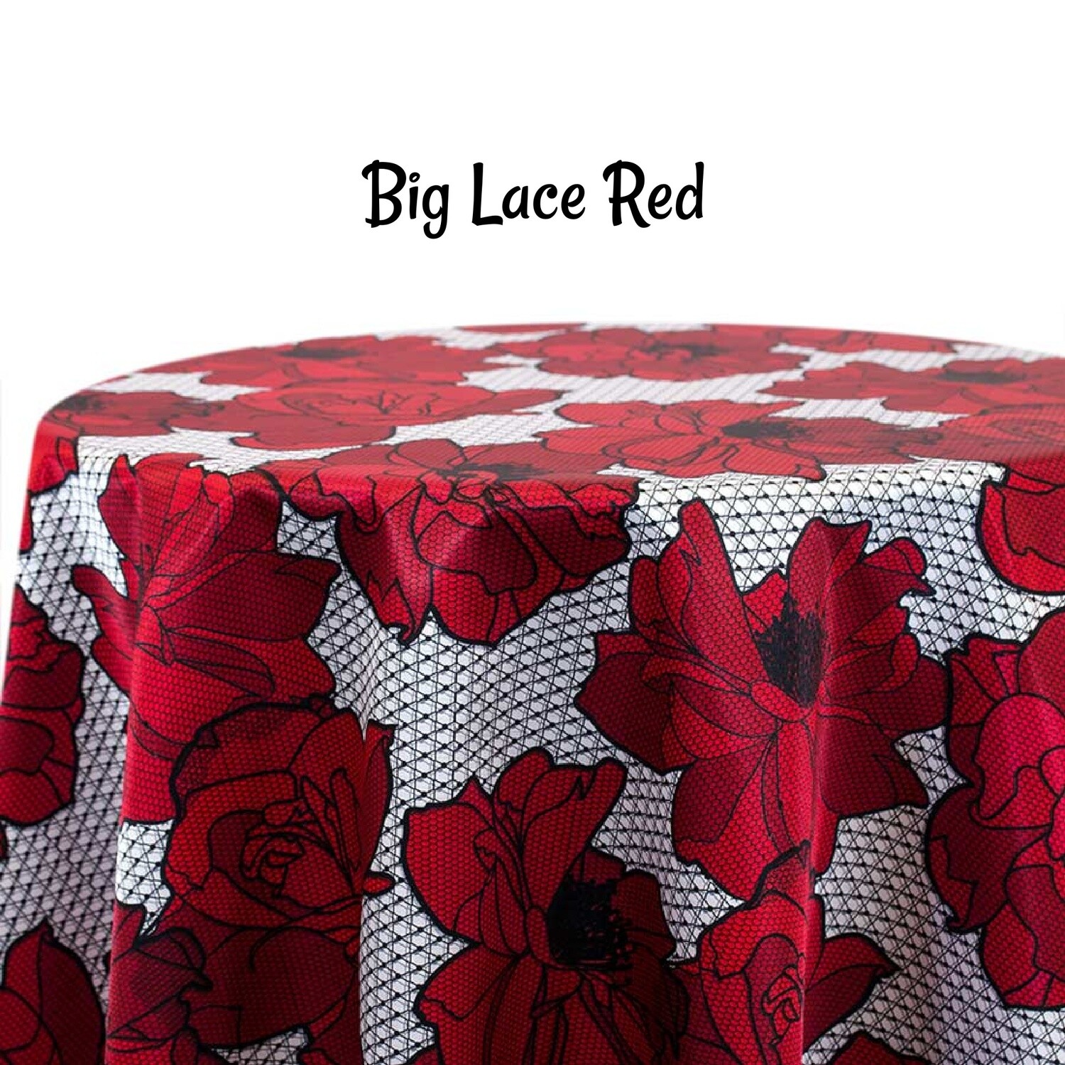 Big Lace Floral Custom Print Rectangle Tablecloths