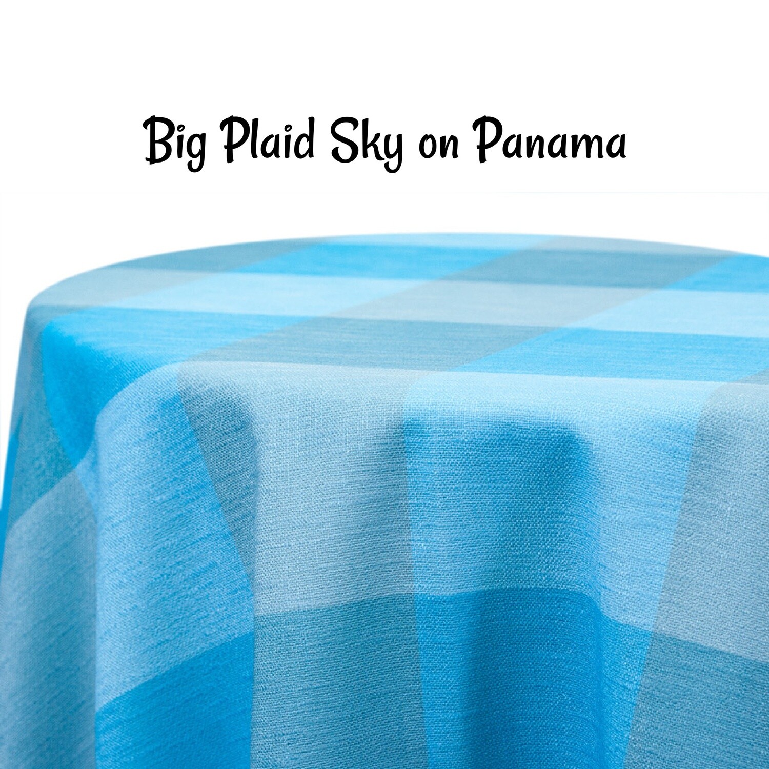 Big Plaid Custom Print Round Tablecloths