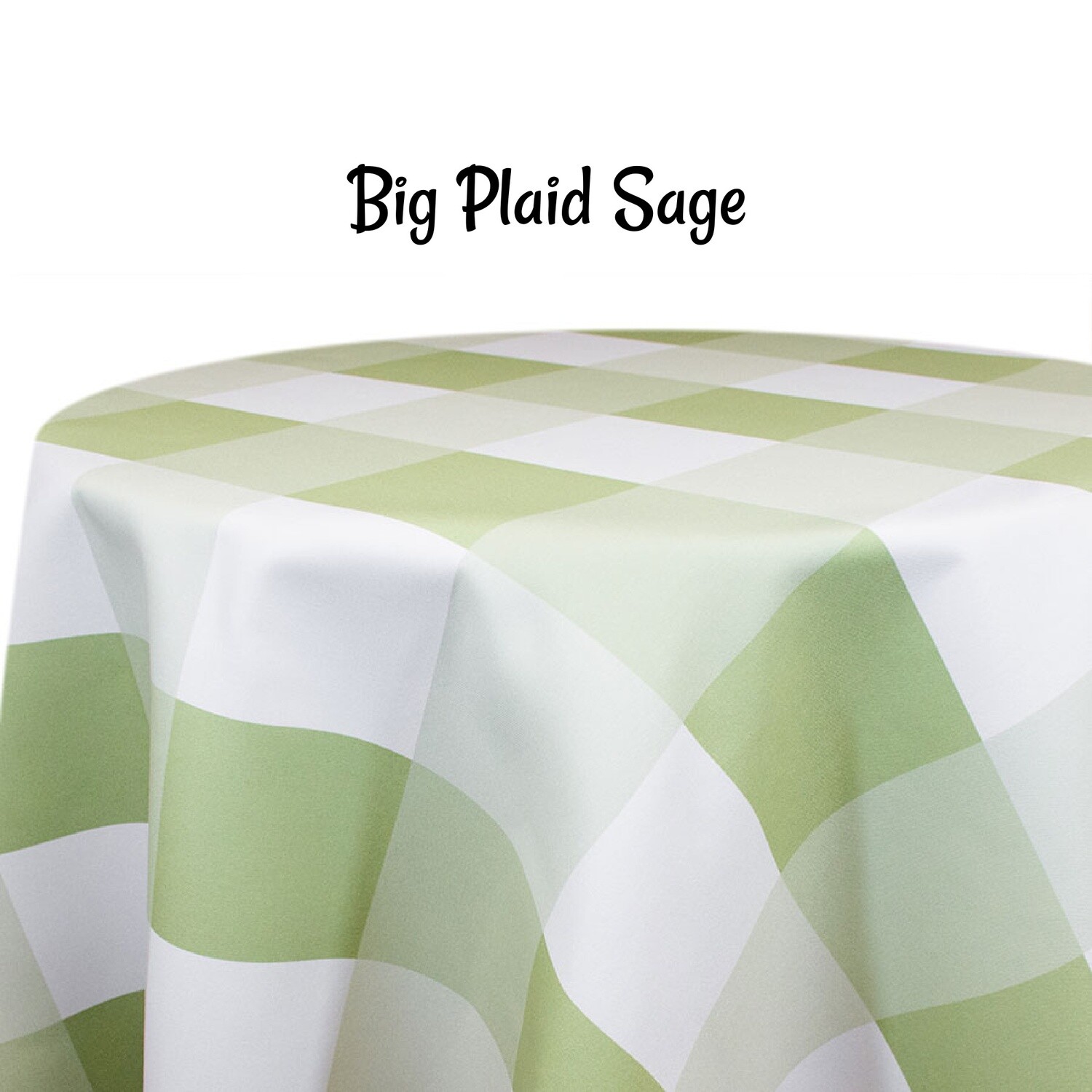 Big Plaid Custom Print Table Skirting by the foot
