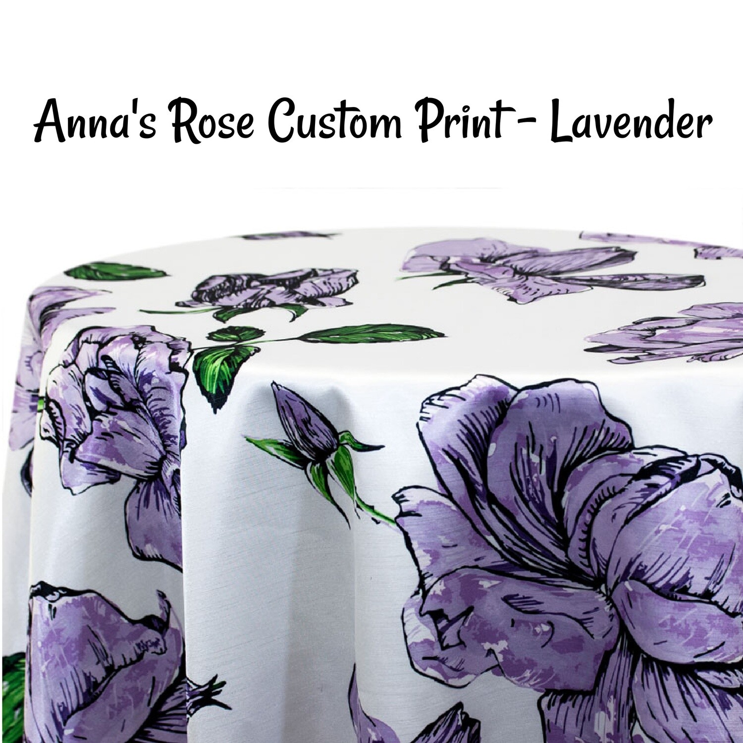 Anna's Rose Custom Print Rectangle Tablecloths
