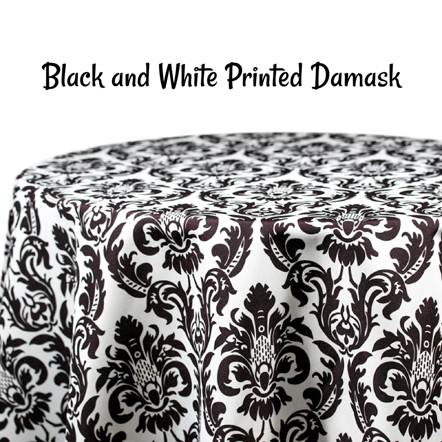 Black &amp; White Damask Print Placemats