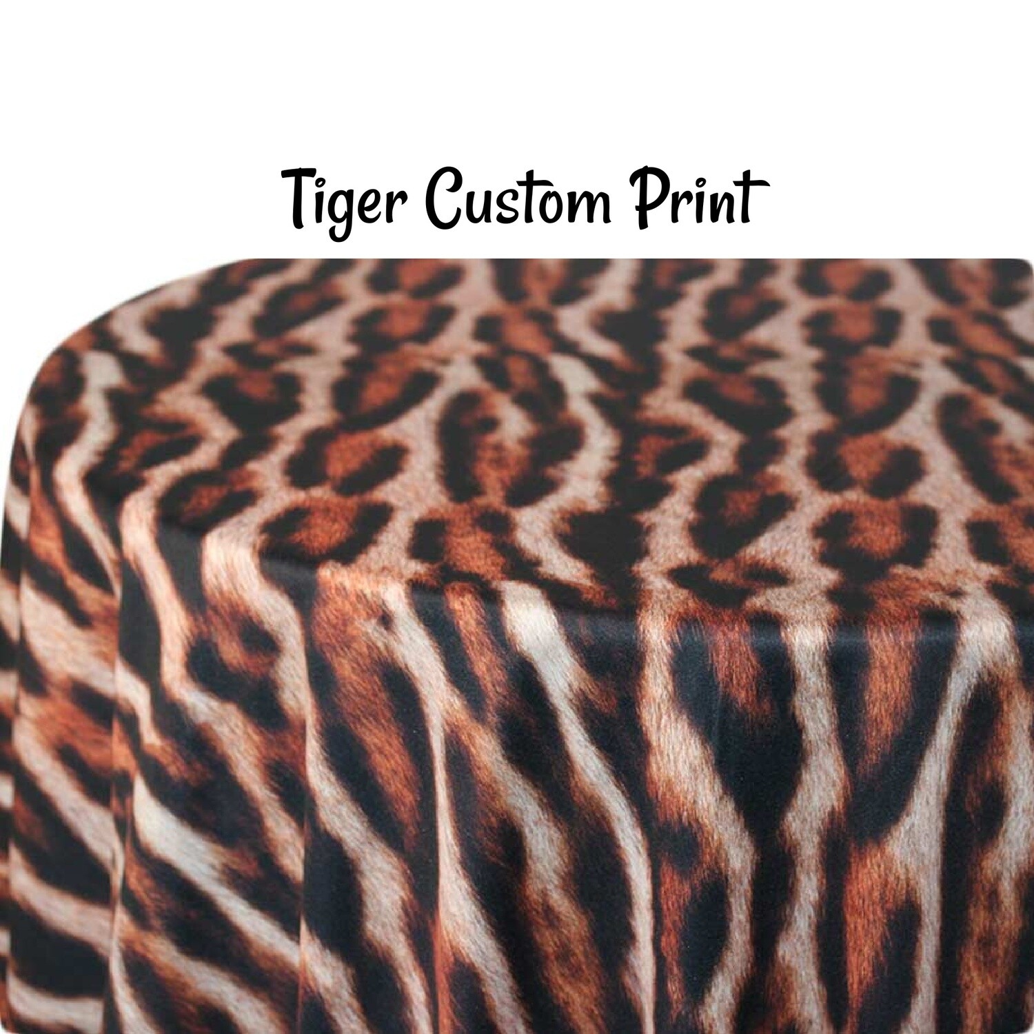 Tiger Custom Print Square Tablecloths