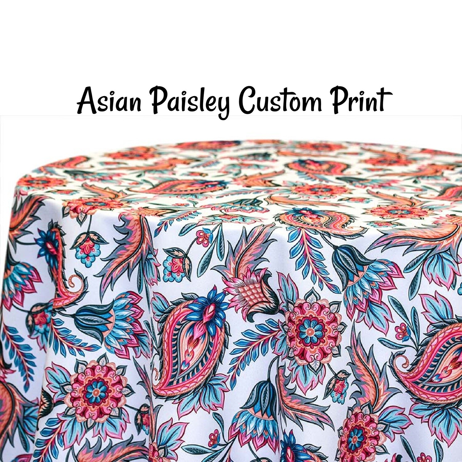 Asian Paisley Custom Print Napkins