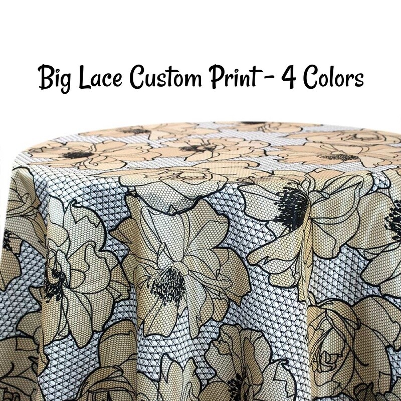 Big Lace Floral Custom Print - 4 Colors