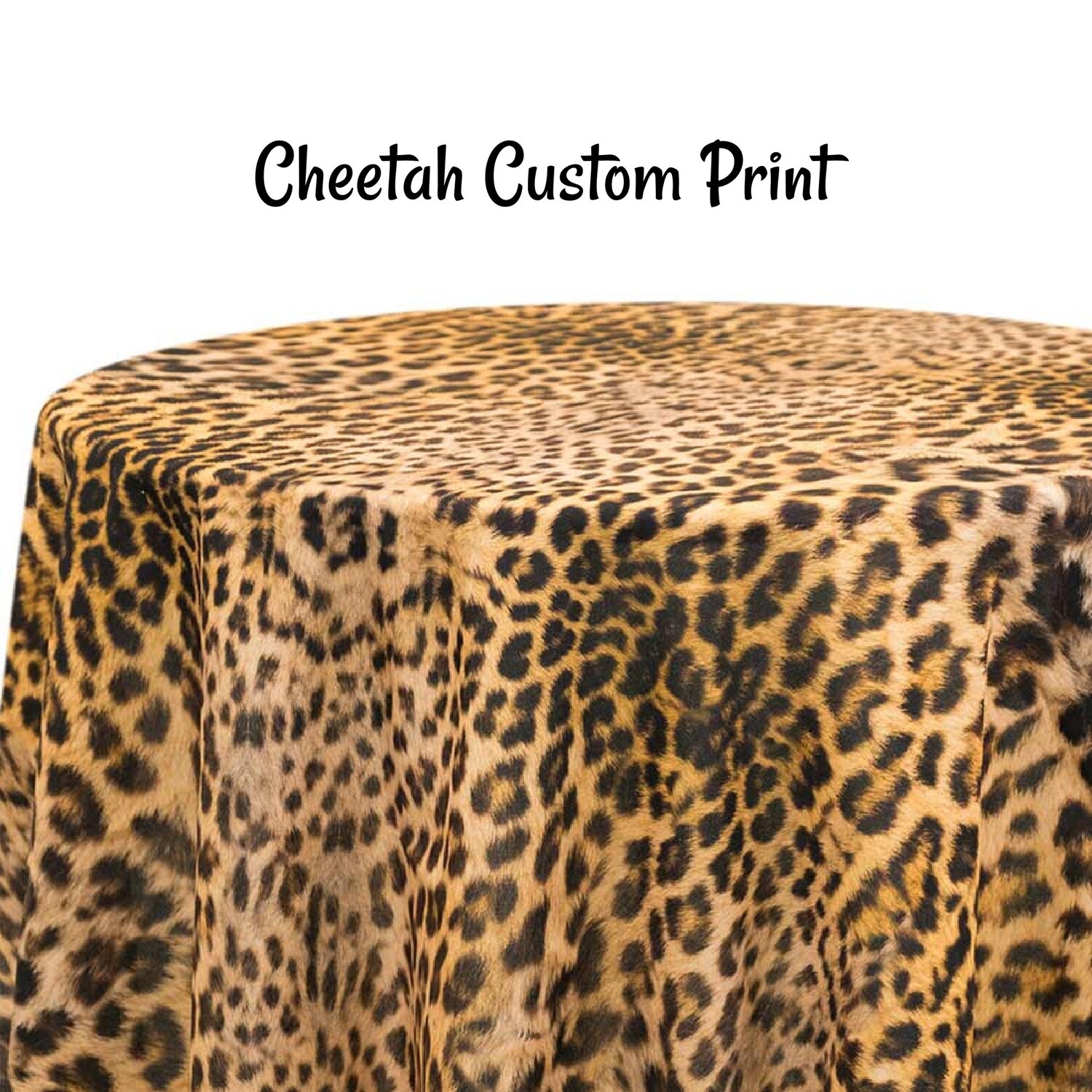 Cheetah Custom Print Oval Tablecloths