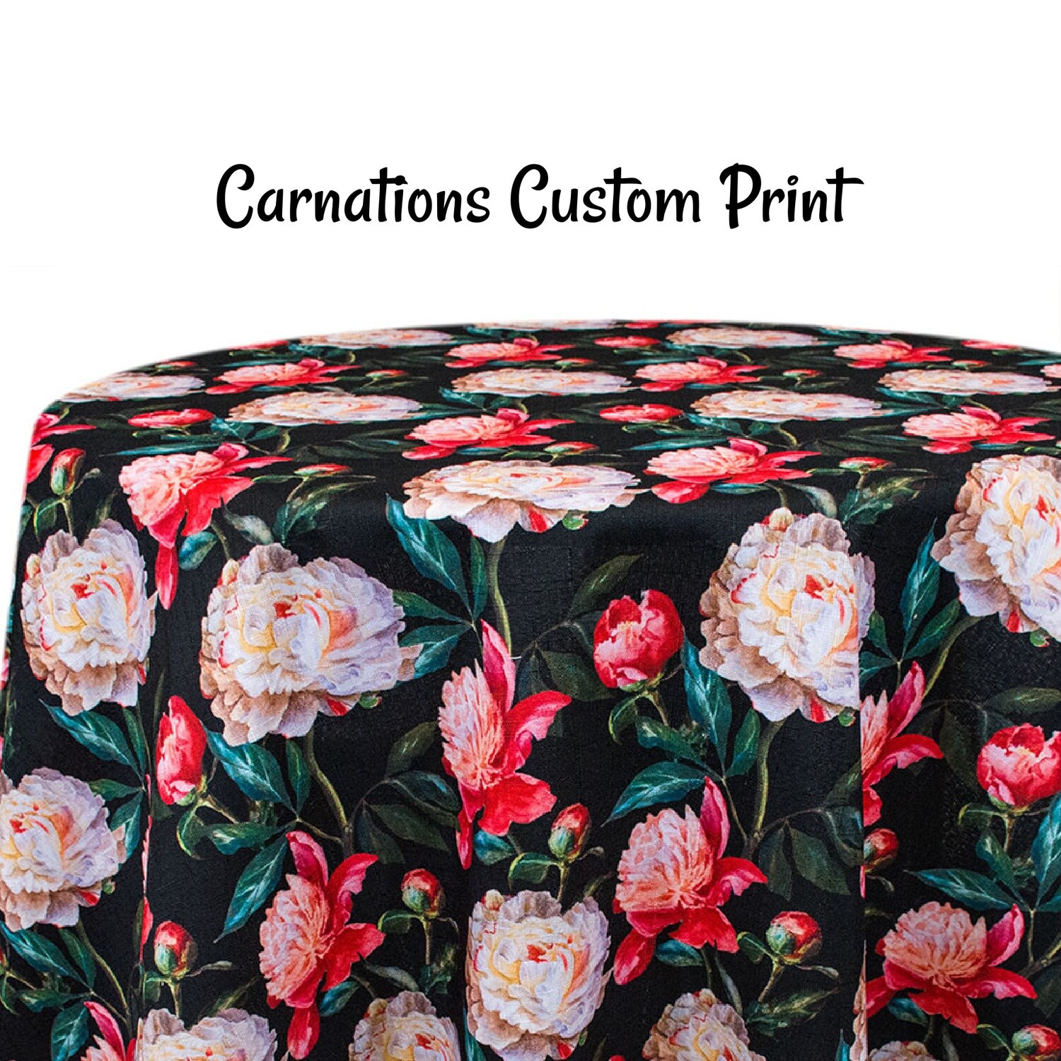 Carnations Custom Print Square Tablecloths