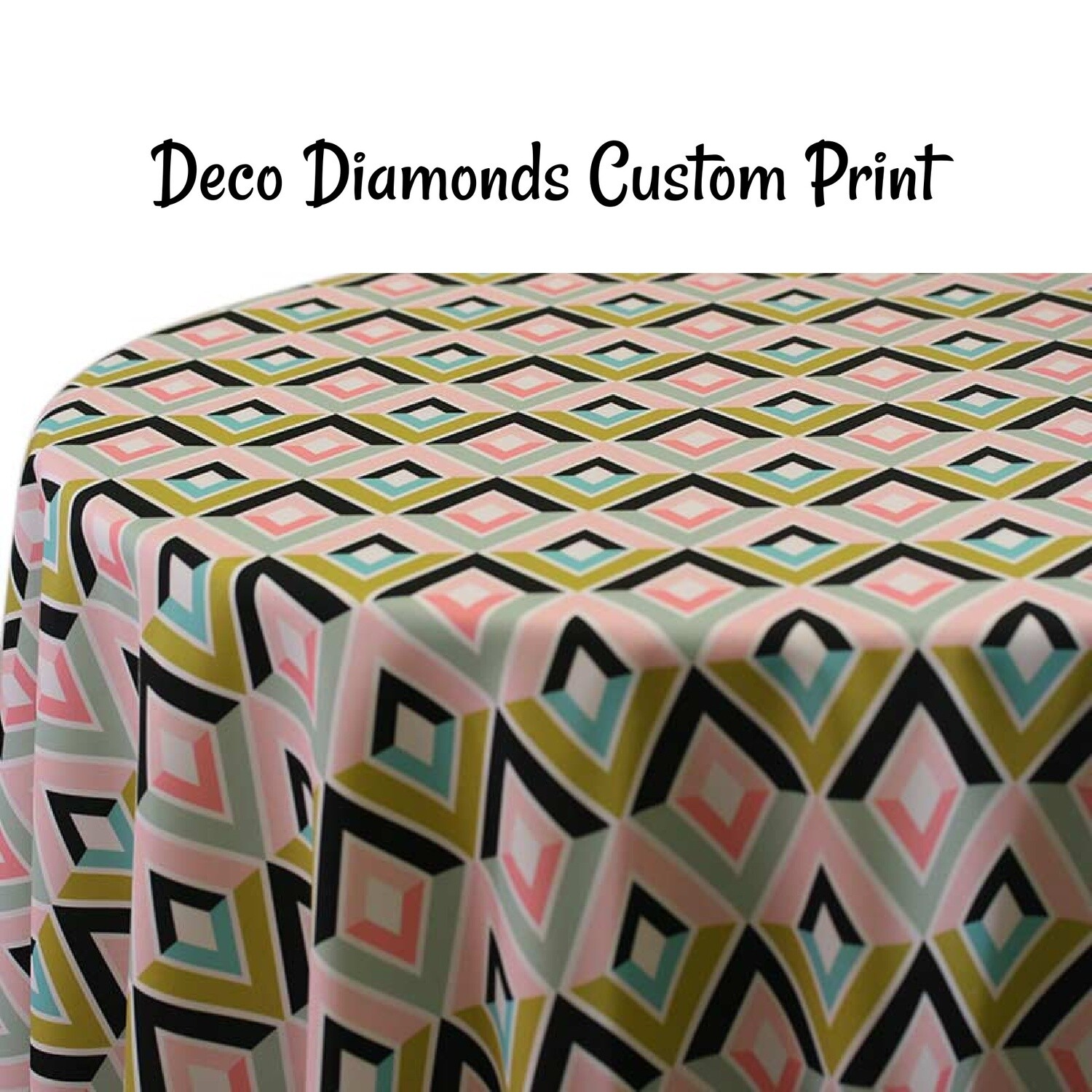 Deco Diamonds Custom Print Napkins