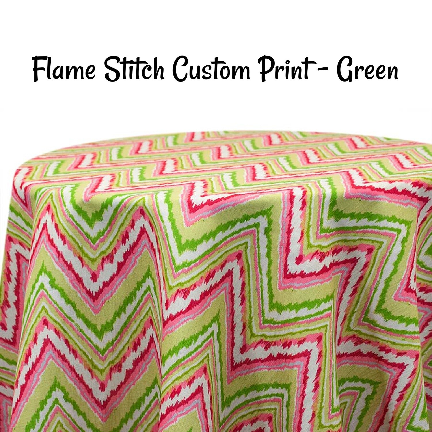 Flame Stitch Custom Print Rectangle Tablecloths