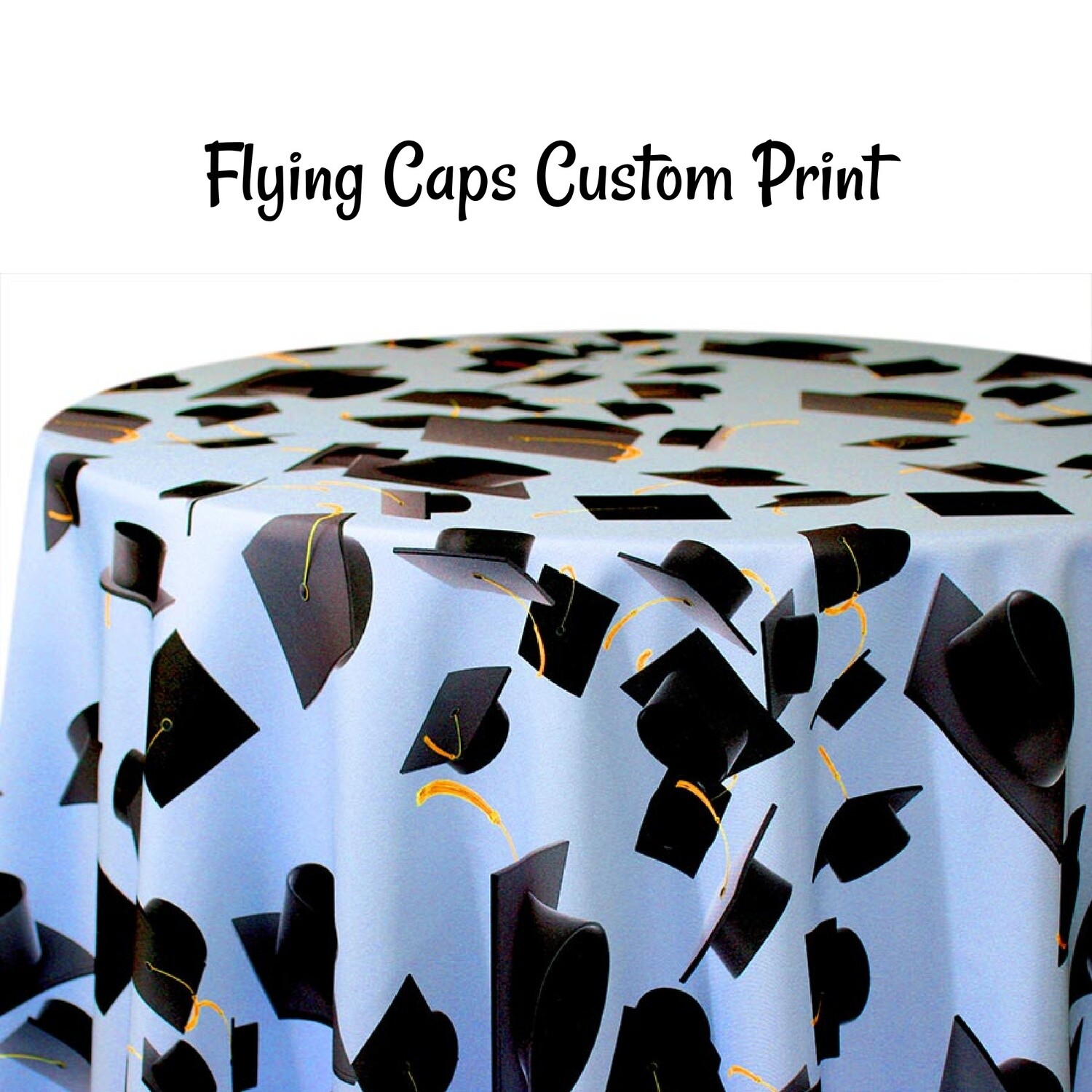 Flying Caps Custom Print Square Tablecloths
