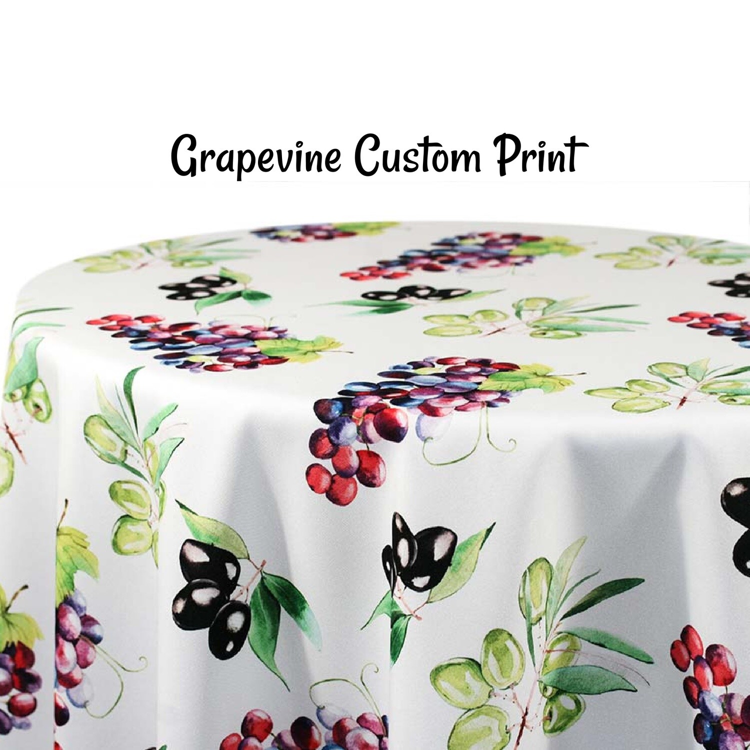 Grapevine Custom Print Table Skirting by the foot