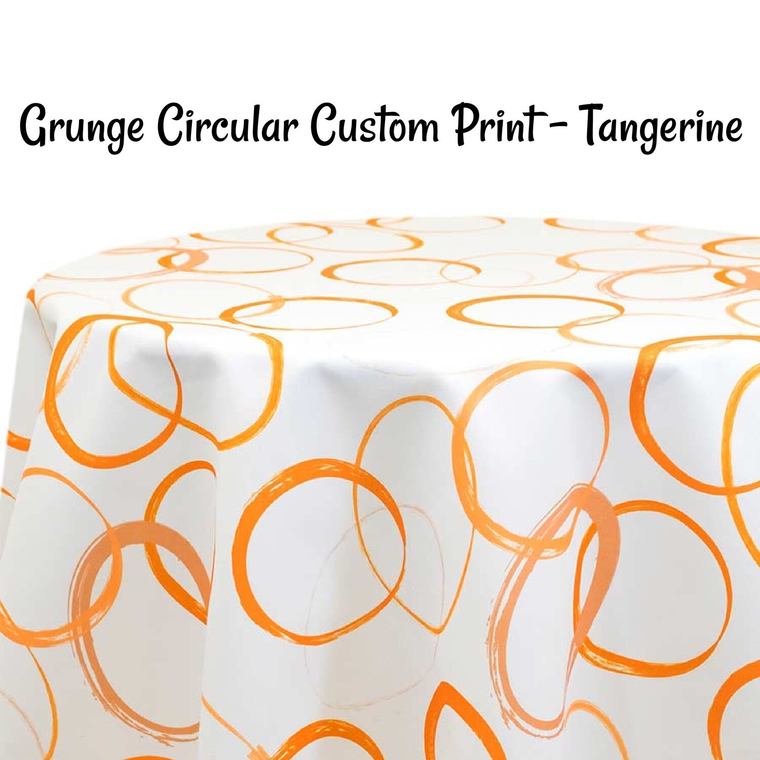 Grunge Circular Custom Print Round Tablecloths
