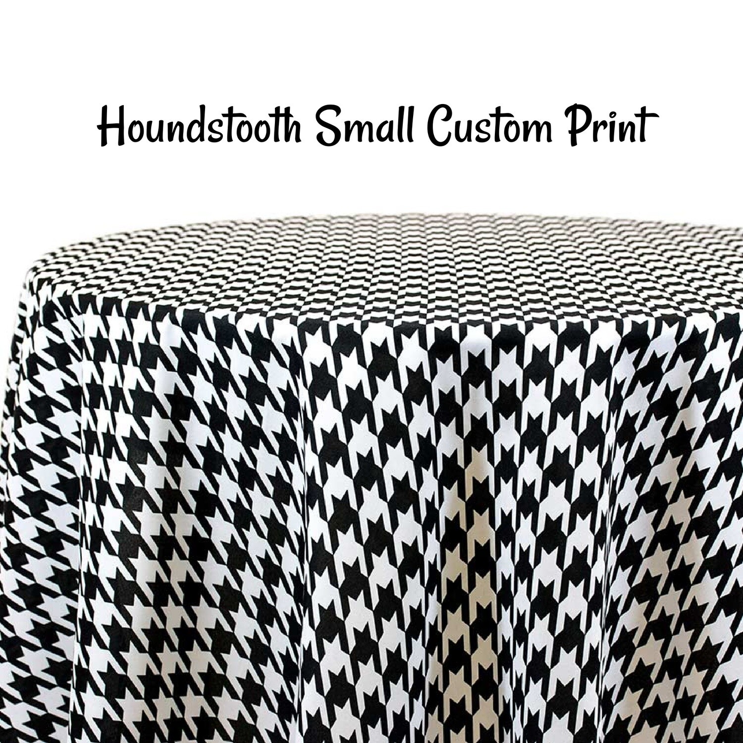 Houndstooth Small Custom Print Square Tablecloths