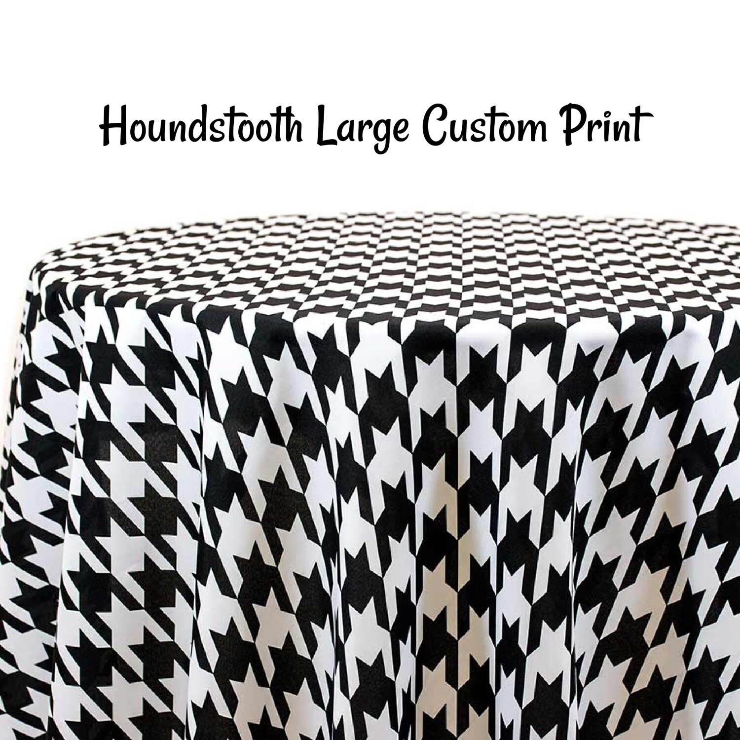 Houndstooth Large Custom Print Rectangle Tablecloths