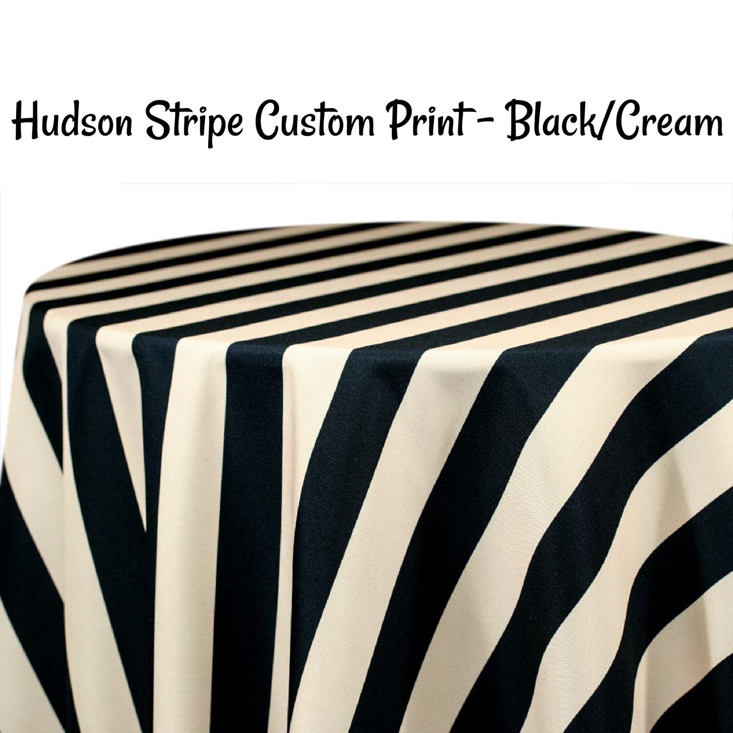 Hudson Stripe Custom Print Round Tablecloths