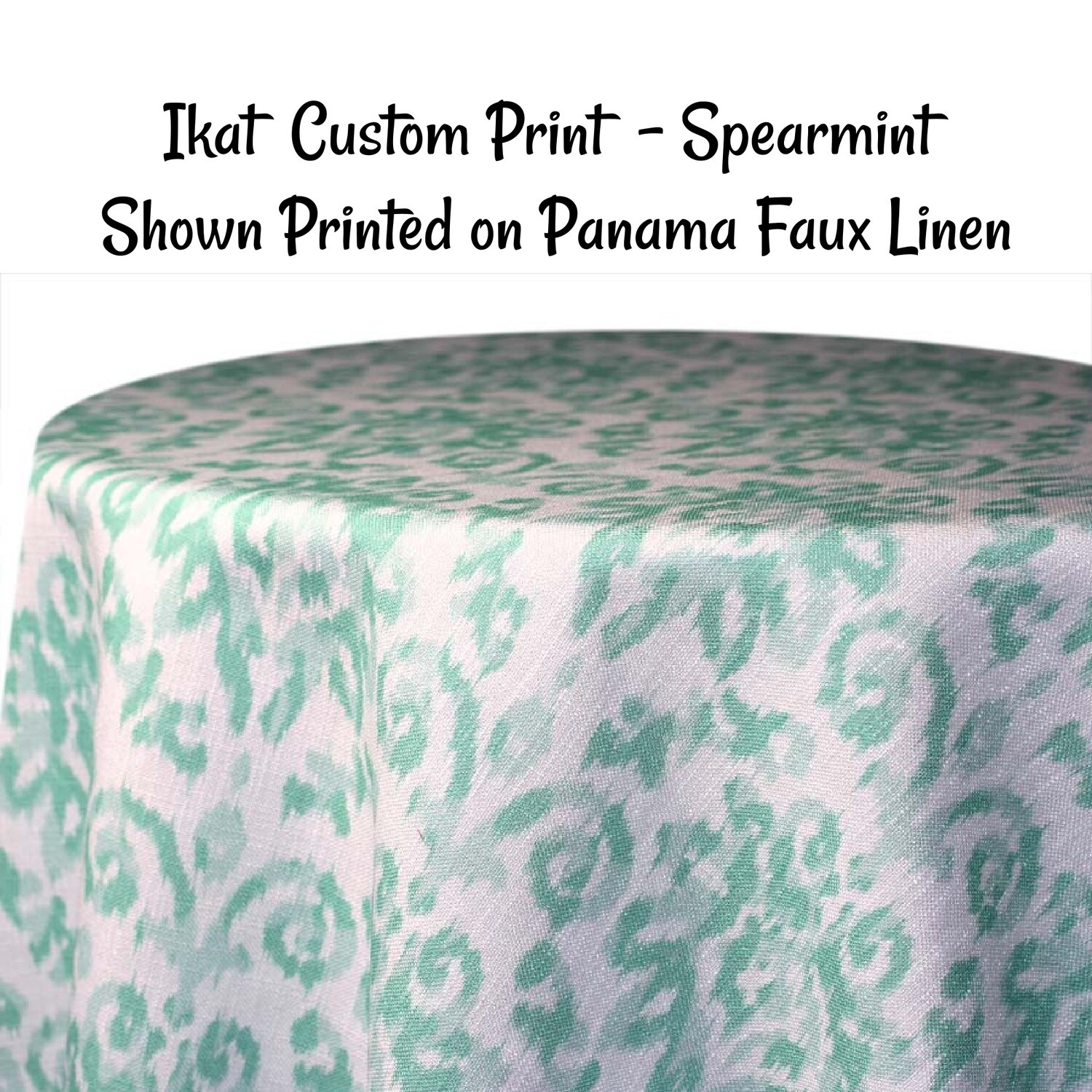 Ikat Custom Print Oval Tablecloths