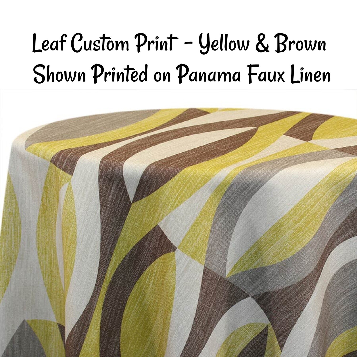 Leaf Custom Print Round Tablecloths