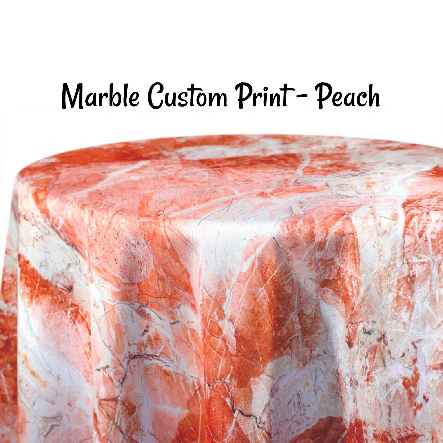 Marble Custom Print Oval Tablecloths