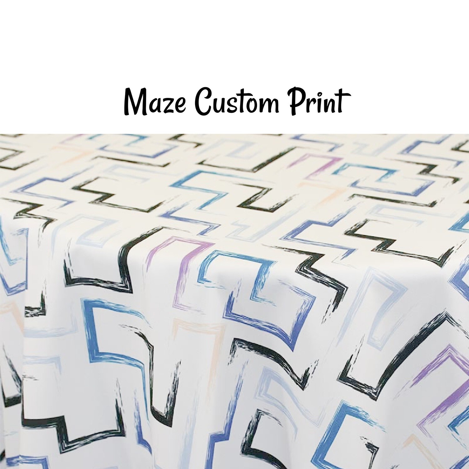Maze Custom Print Table Skirting by the foot