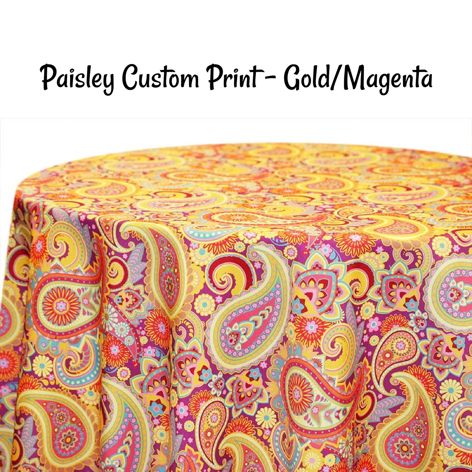 Paisley Custom Print Round Tablecloths