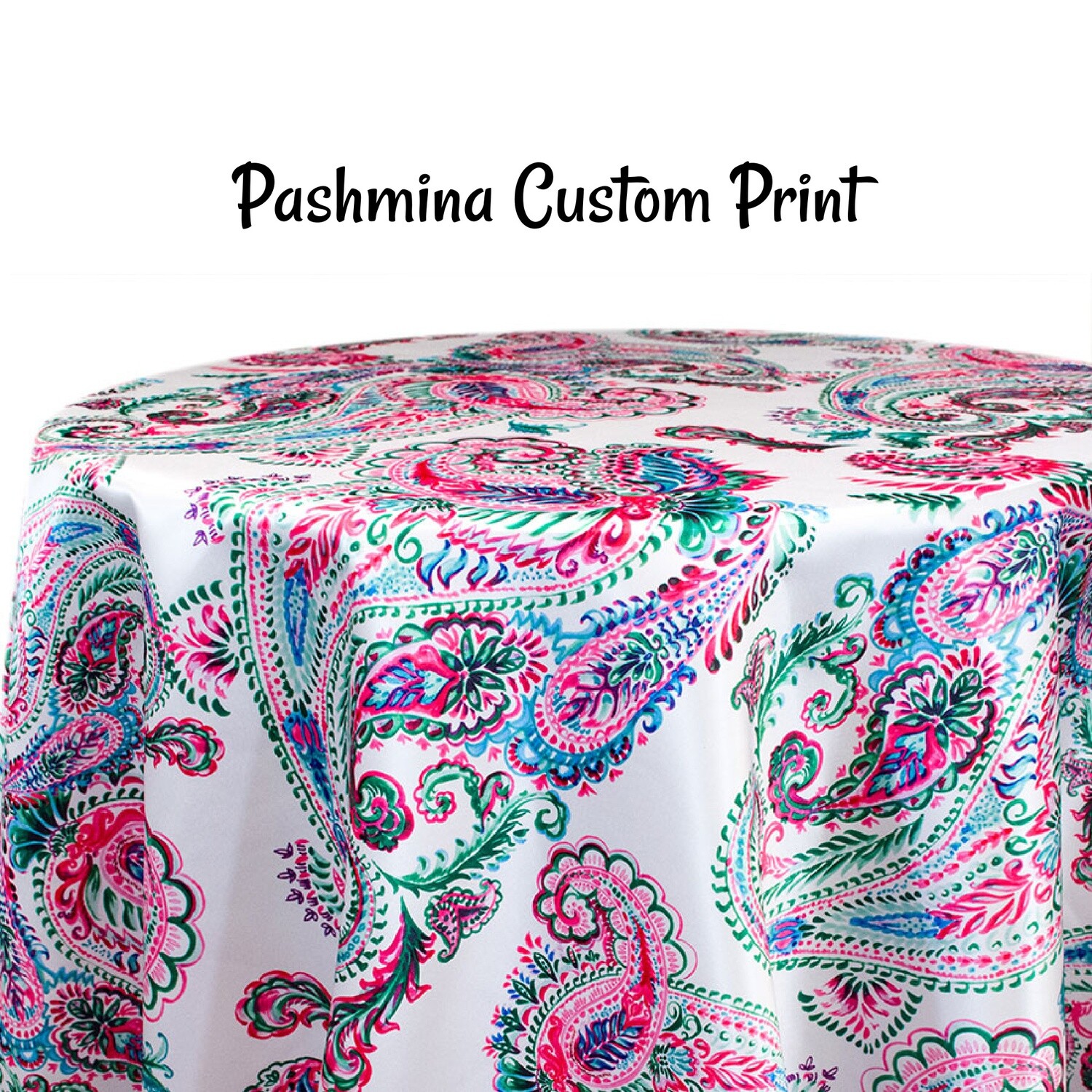 Pashmina Custom Print Rectangle Tablecloths