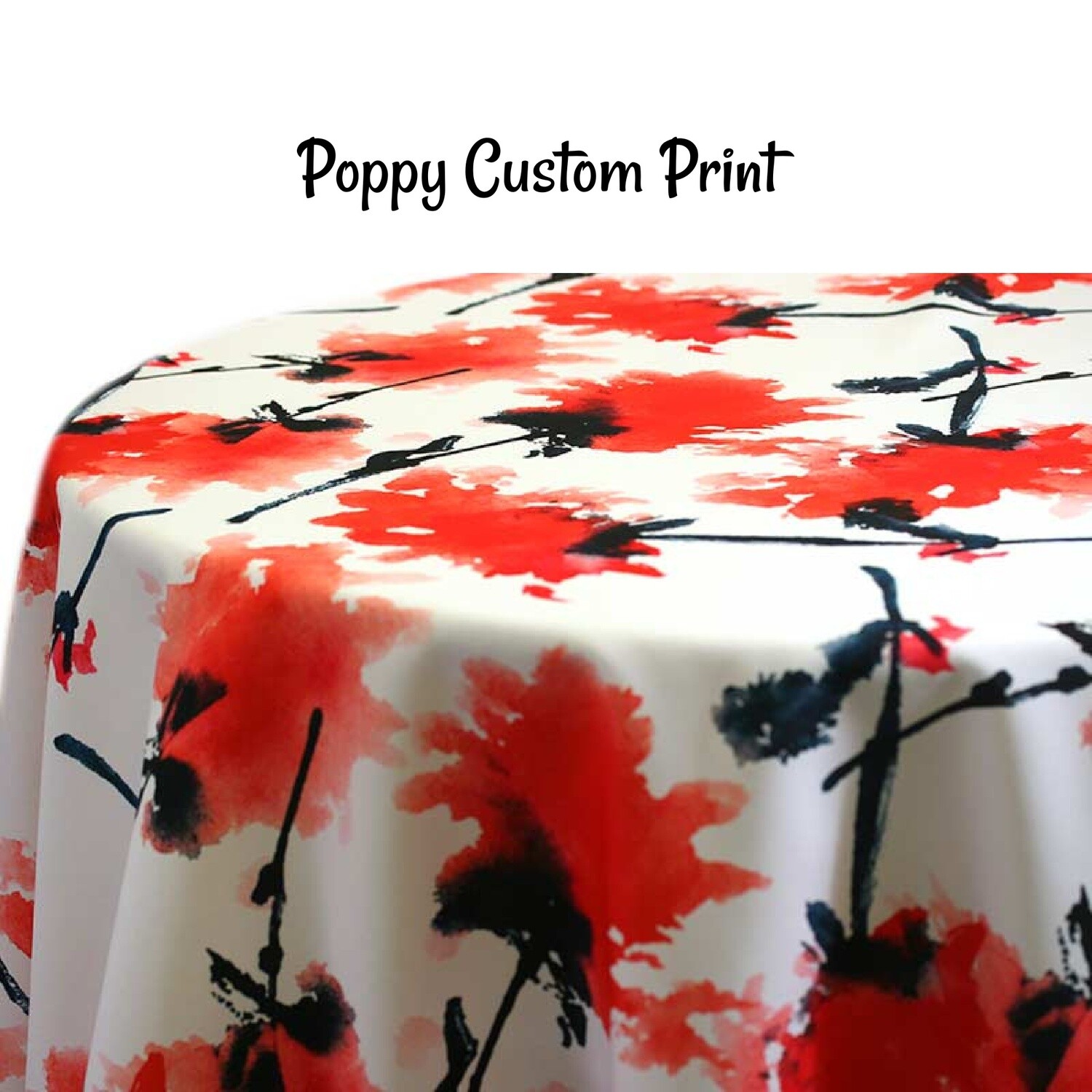 Poppy Custom Print Round Tablecloths