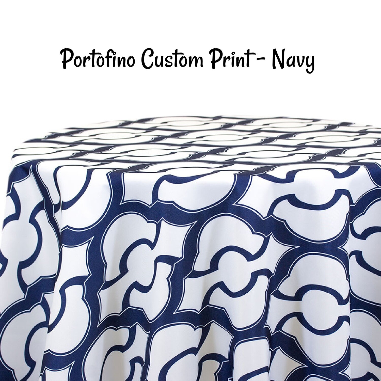 Portofino Custom Print Oval Tablecloths