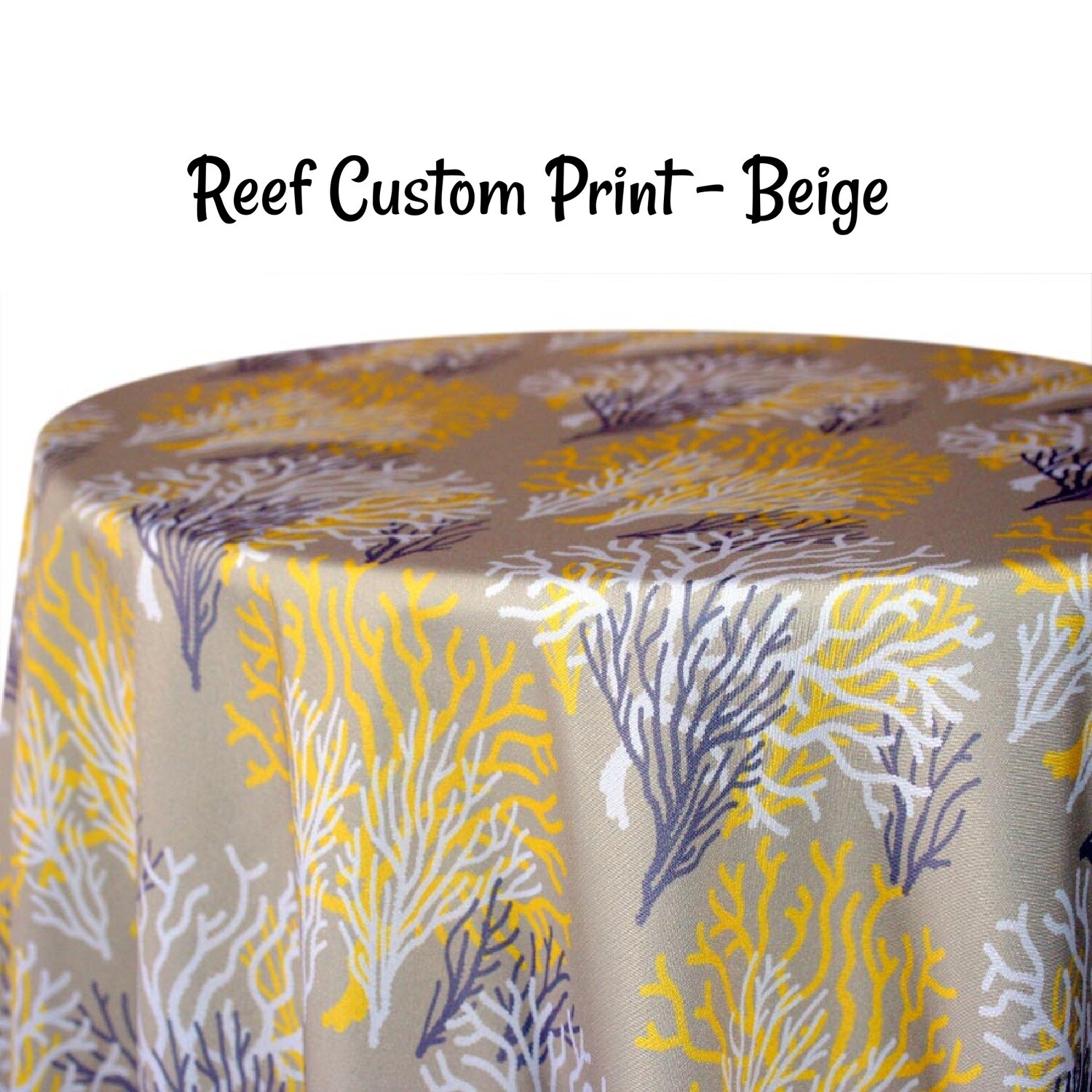 Reef Custom Print Oval Tablecloths