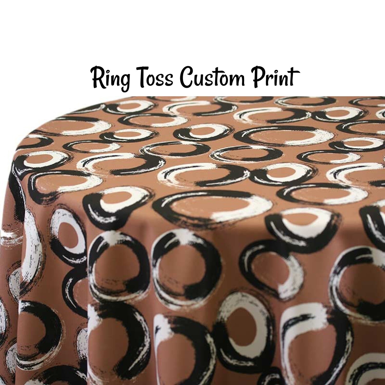 Ring Toss Custom Print Round Tablecloths