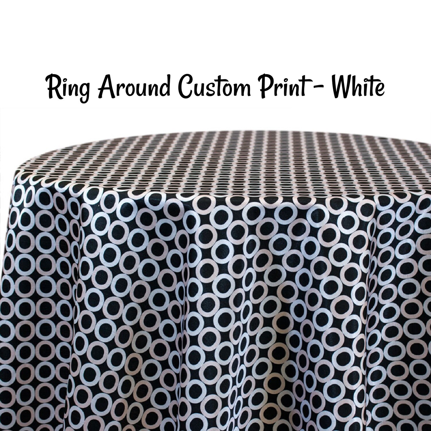 Ring Around Custom Print Table Skirting by the foot