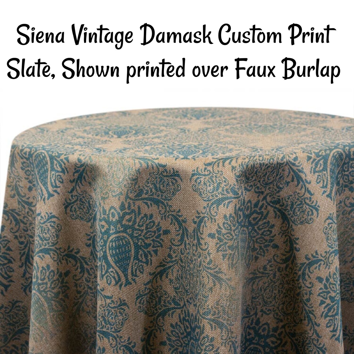 Sienna Vintage Damask Custom Print Square Tablecloths