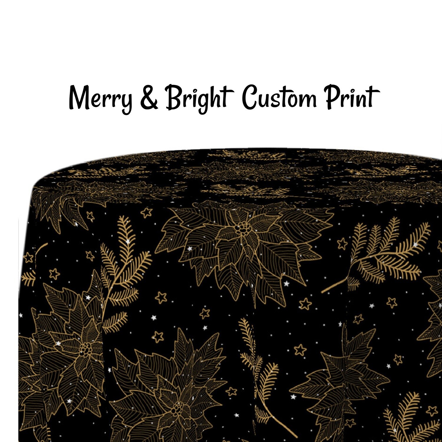 Merry &amp; Bright Custom Print  Square Tablecloths