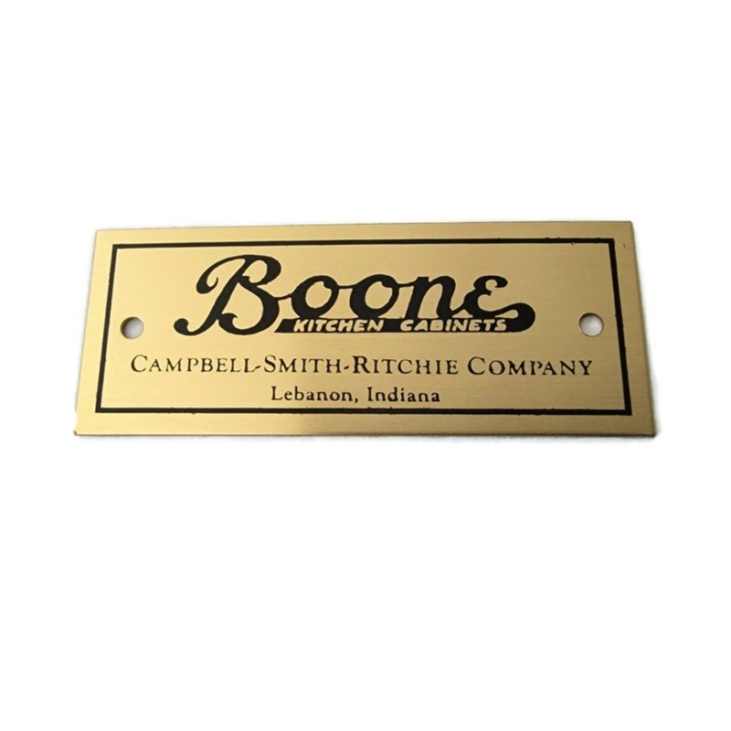 Boone Nameplate - Cabinet hoosier sellers antique vintage furniture