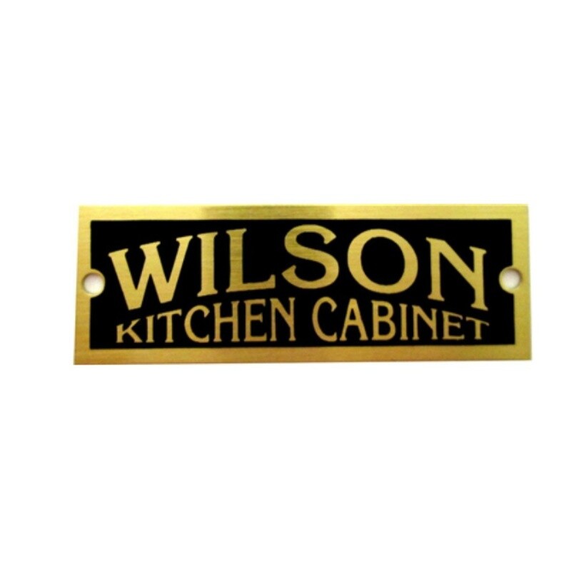 Wilson Nameplate - Cabinet Hoosier Sellers antique vintage furniture