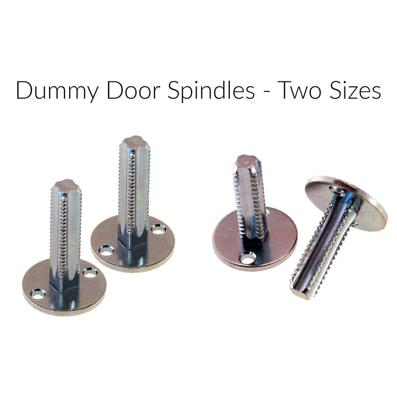 ​Dummy spindles for door knobs. Steel. Zinc plated. Sold by the pair. Two Sizes