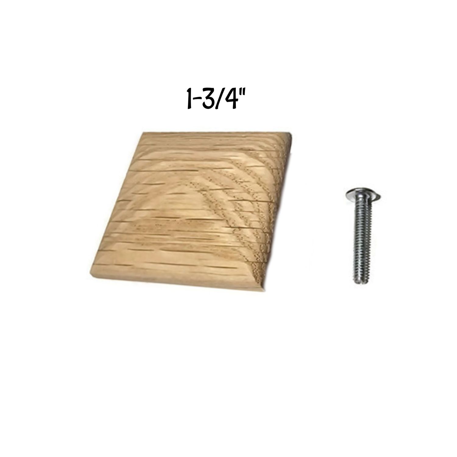 ​1-3/4&quot; Side Grain Mission Style Square Oak Knob