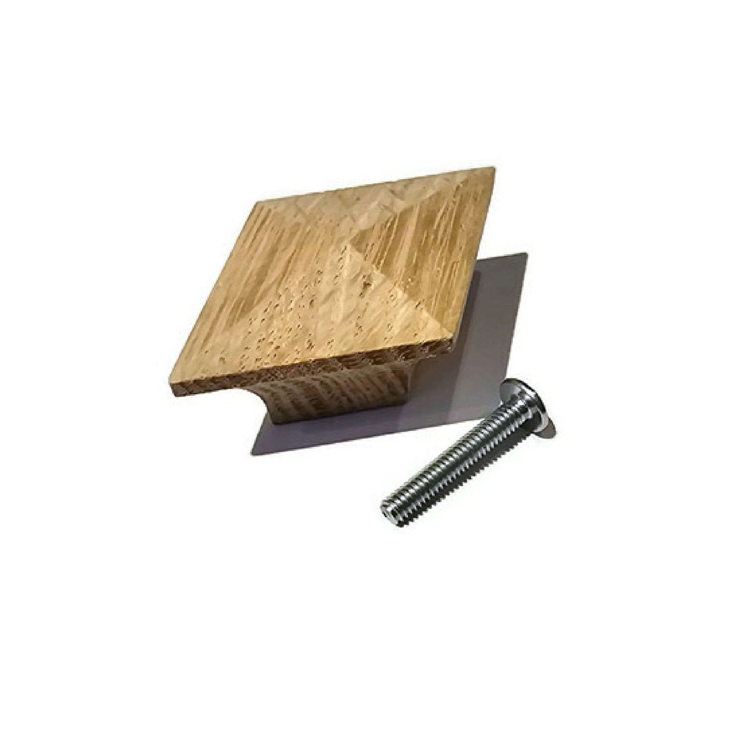 Diamond Shaped Pyramid Oak Knob