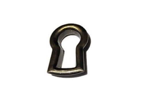 Stamped Brass Keyhole Insert in Brass or Antiqued