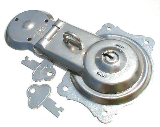 Trunk Lock with Keys - Nickel Plated
